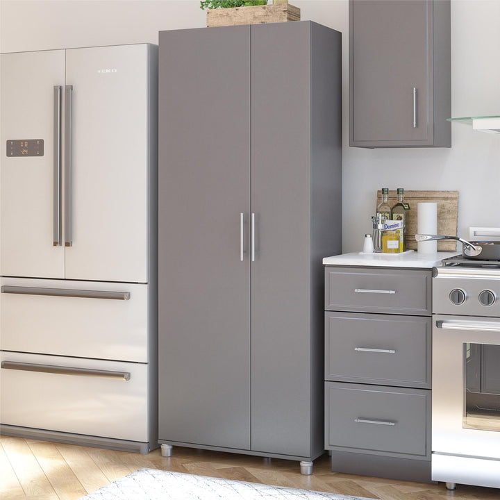 Camberly Tall Asymmetrical Cabinet - Graphite Grey