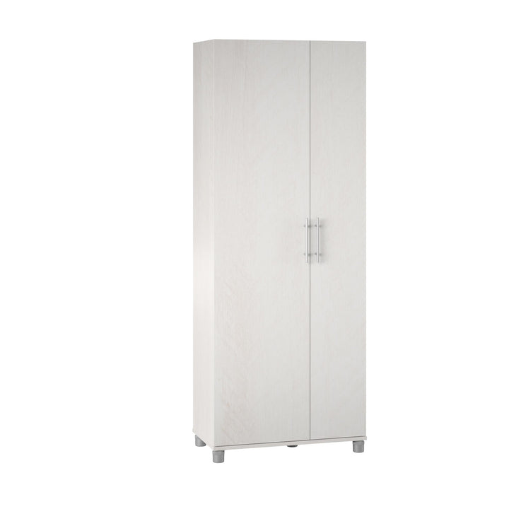 Durable tall asymmetrical cabinet by Camberly -  Ivory Oak
