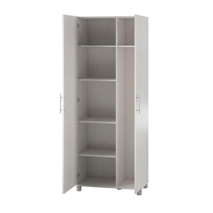 Camberly Tall Asymmetrical Cabinet - Ivory Oak