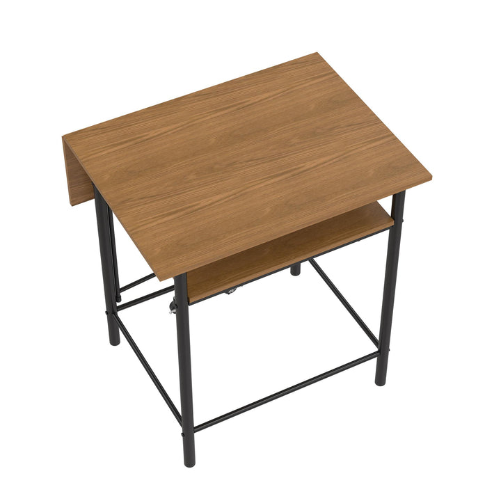 Jace Counter Height Kitchen 3 Piece Pub Set with Drop Leaf and 2 Counter Height Stools - Beige