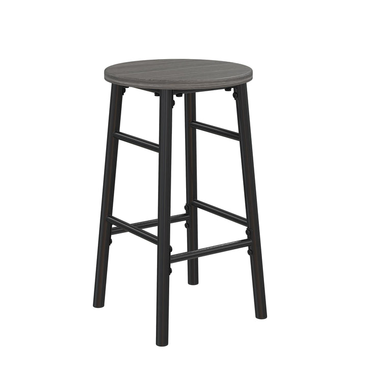 Jace Counter Height Kitchen 3 Piece Pub Set with Drop Leaf and 2 Counter Height Stools - Gray