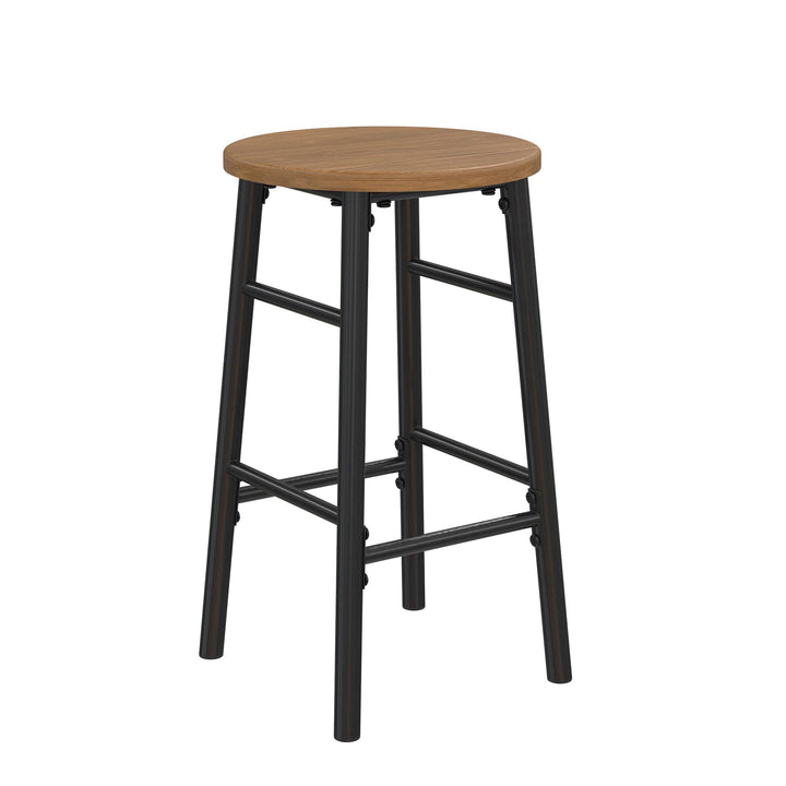 Jace Counter Height Kitchen 3 Piece Pub Set with Drop Leaf and 2 Counter Height Stools - Beige