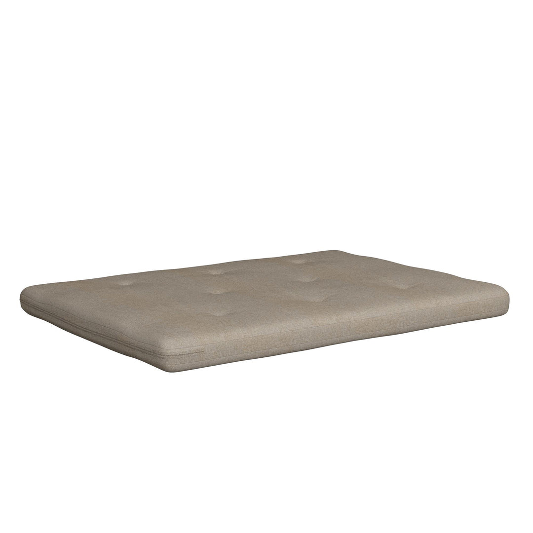 Caddie 6 Inch Thermobonded High Density Polyester Fill Futon Mattress - Oatmeal - Full