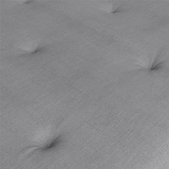 Caddie 6 Inch Thermobonded High Density Polyester Fill Futon Mattress - Light Gray - Full