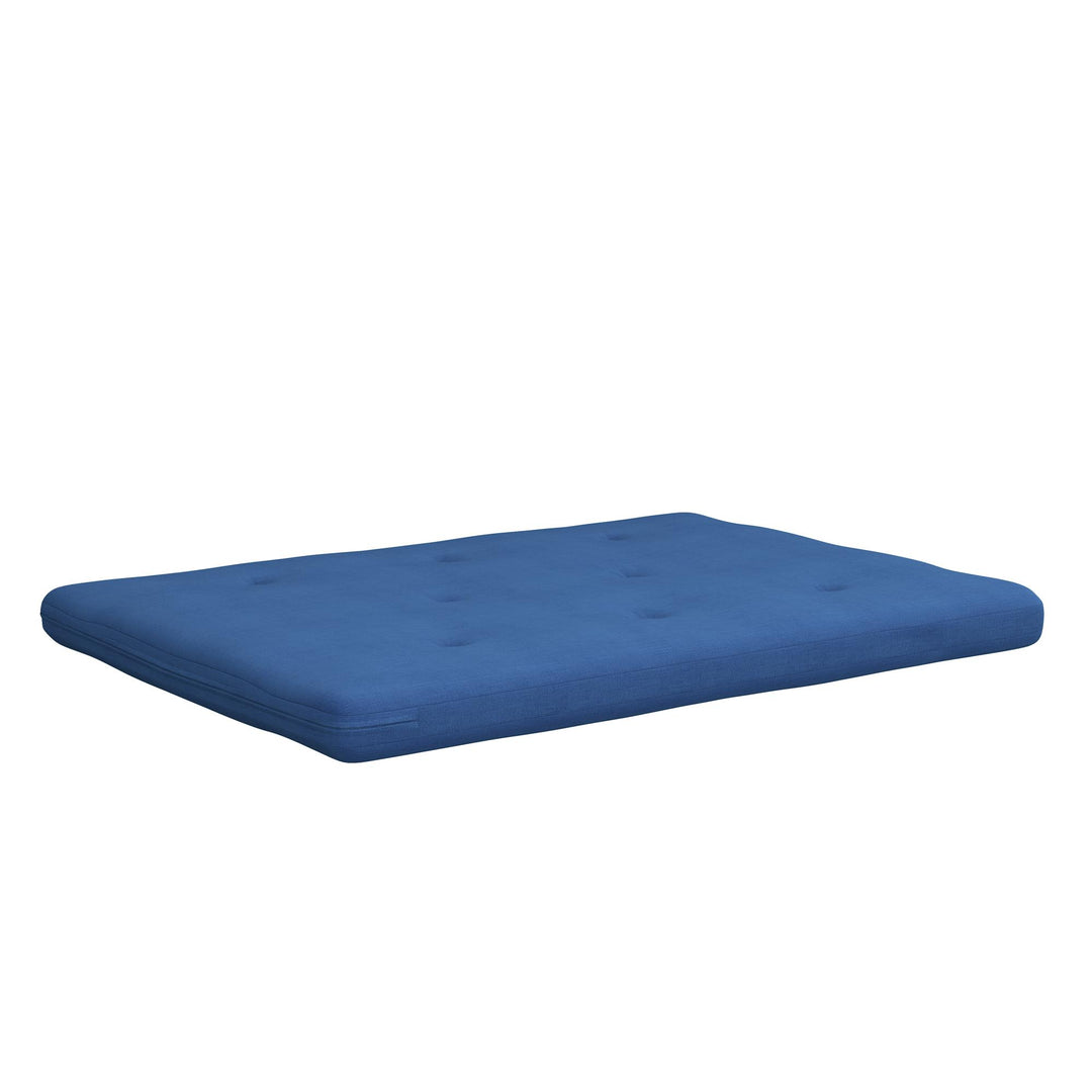 Caddie 6 Inch Thermobonded High Density Polyester Fill Futon Mattress - Blue - Full