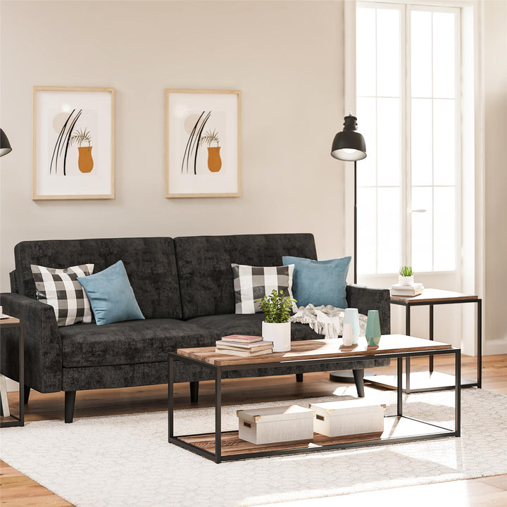 Fayette Coffee Table with Woodgrain Finish - Weathered Oak