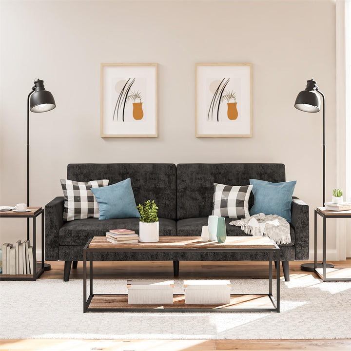 Fayette Coffee Table with Woodgrain Finish - Weathered Oak