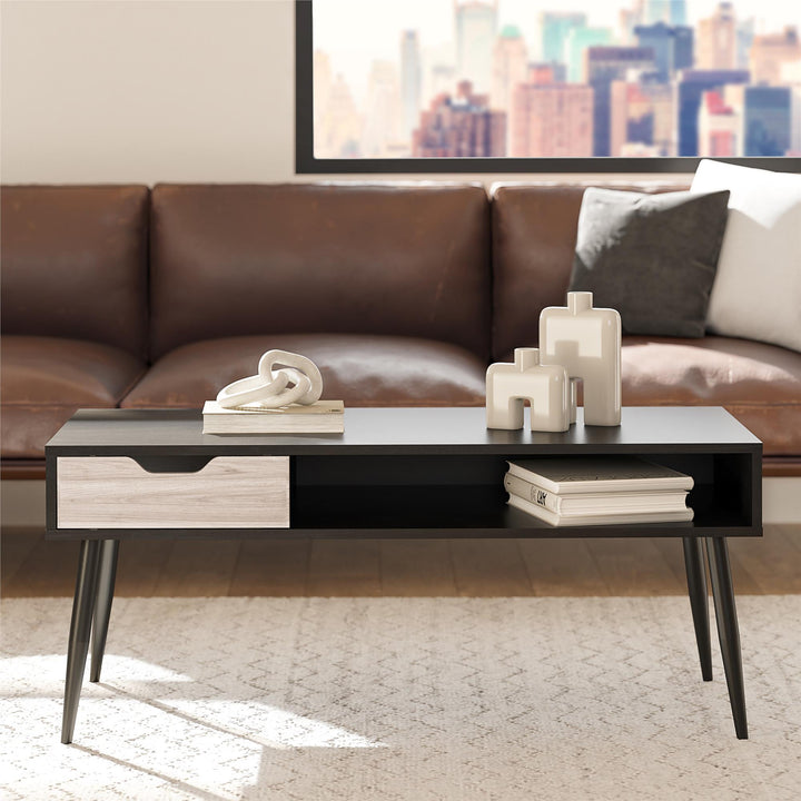RealRooms Grafton Two-tone Coffee Table - Black Oak