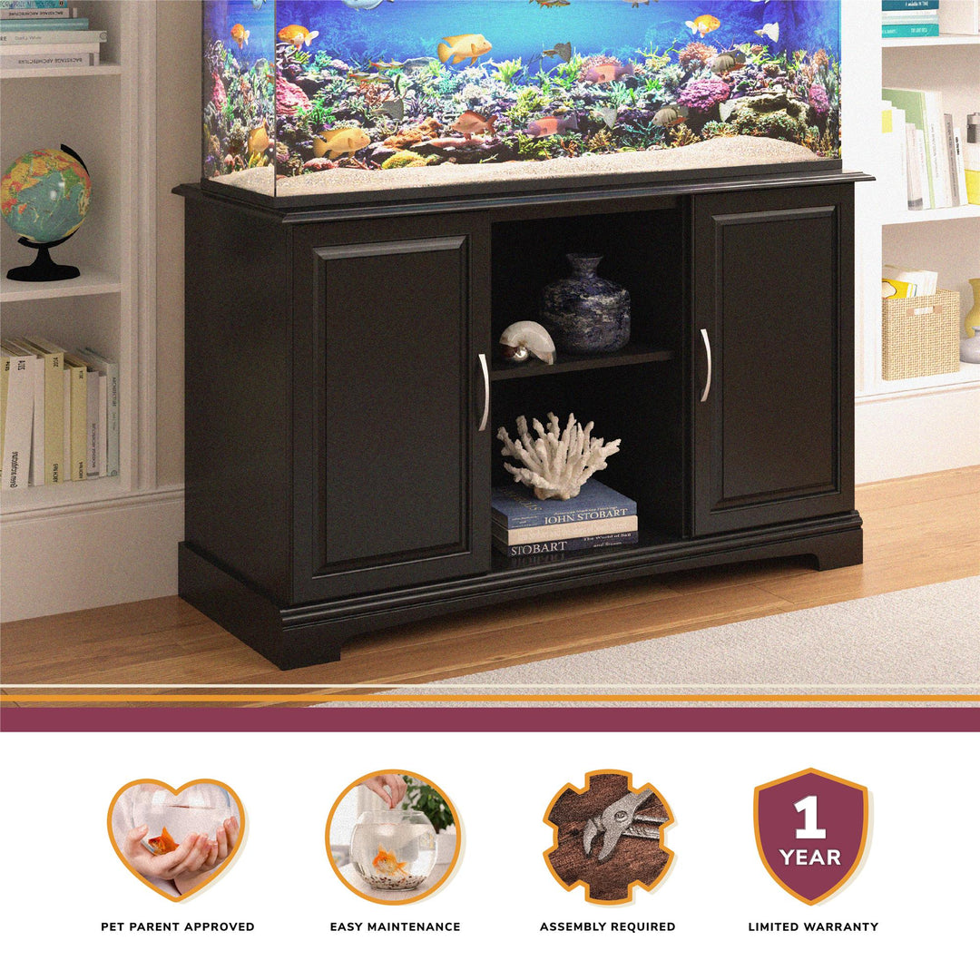 Harbor 50 to 75 Gallon Aquarium or Terrarium Stand - Black