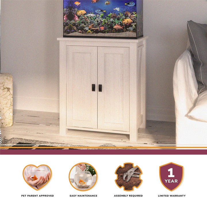 Farmington 10/20 Gallon Aquarium Stand with 2 Doors and Shelves - Sandy Pine