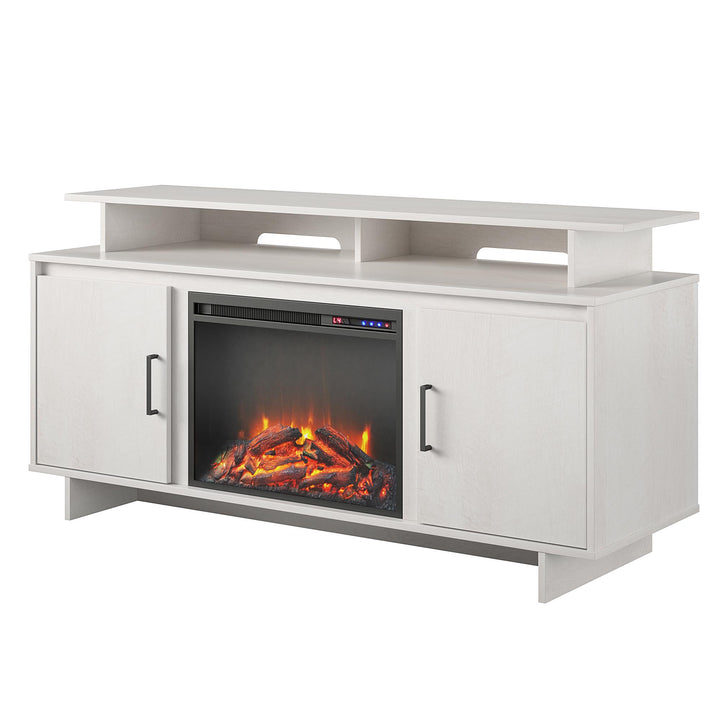 Merritt Avenue Design Fireplace TV Console -  Ivory Oak