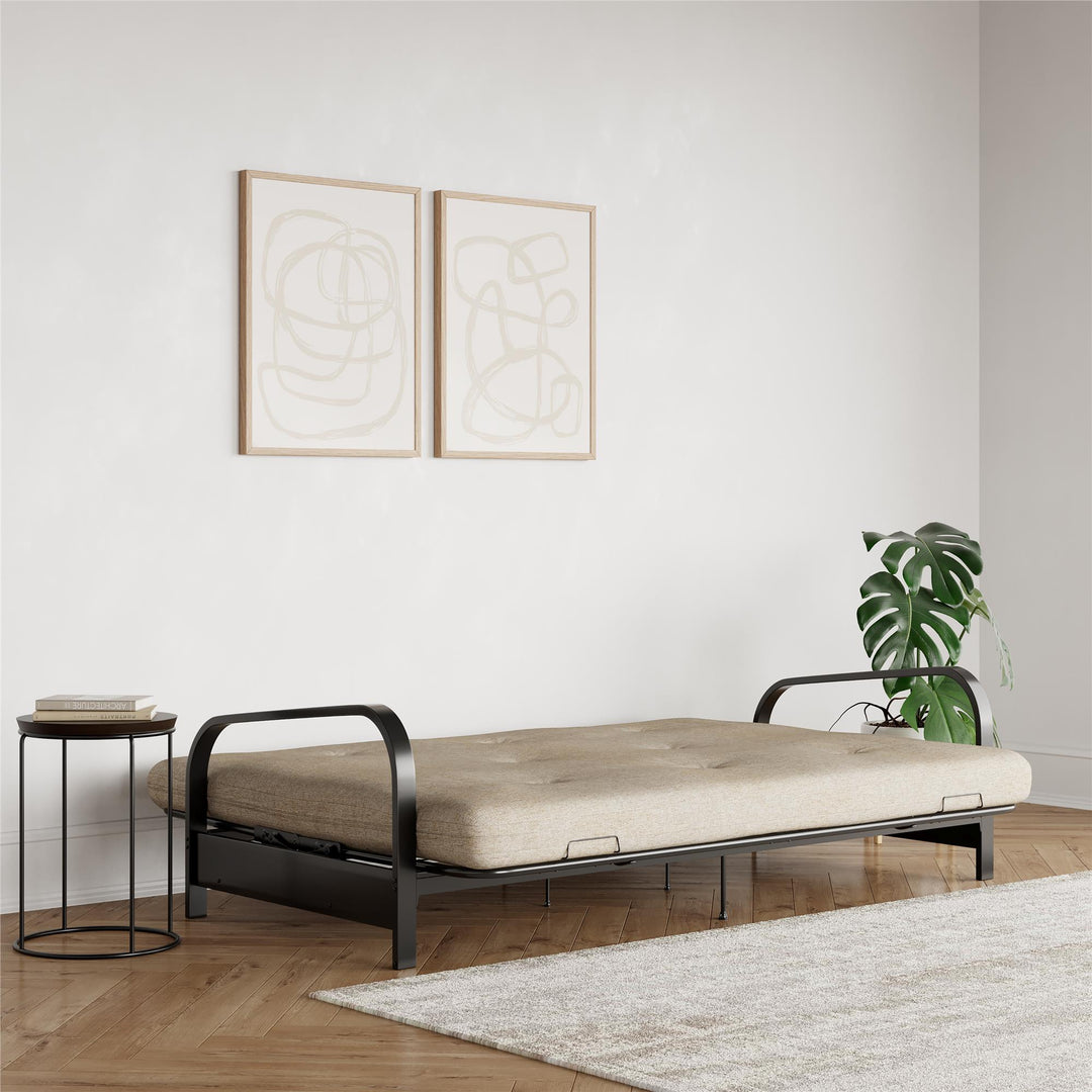 Caddie 6 Inch Thermobonded High Density Polyester Fill Futon Mattress - Oatmeal - Full