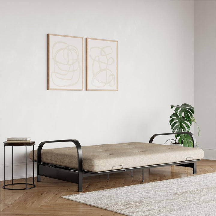 Caddie 6 Inch Thermobonded High Density Polyester Fill Futon Mattress - Oatmeal - Full