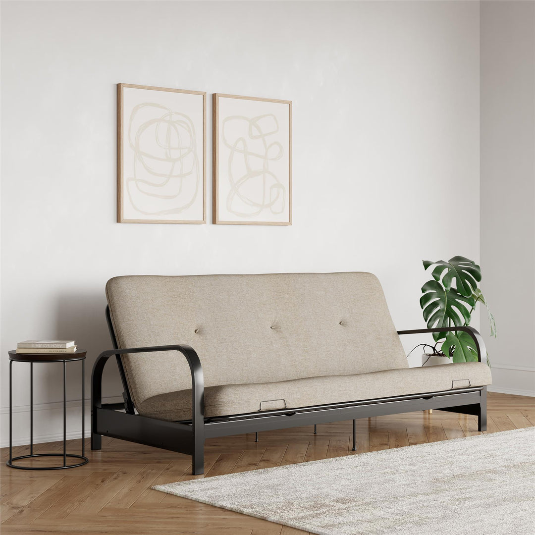 Caddie 6 Inch Thermobonded High Density Polyester Fill Futon Mattress - Oatmeal - Full