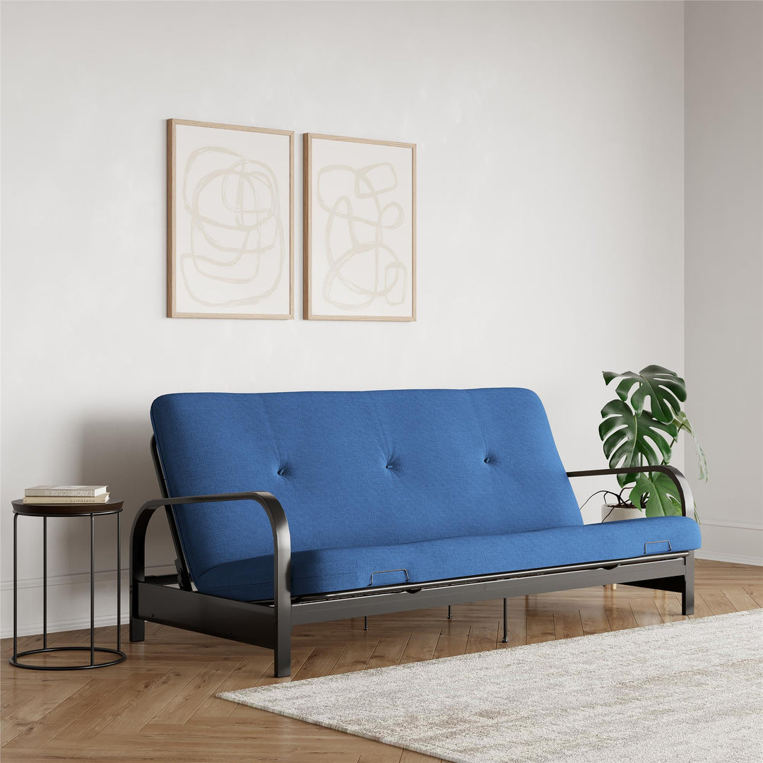 Caddie 6 Inch Thermobonded High Density Polyester Fill Futon Mattress - Blue - Full