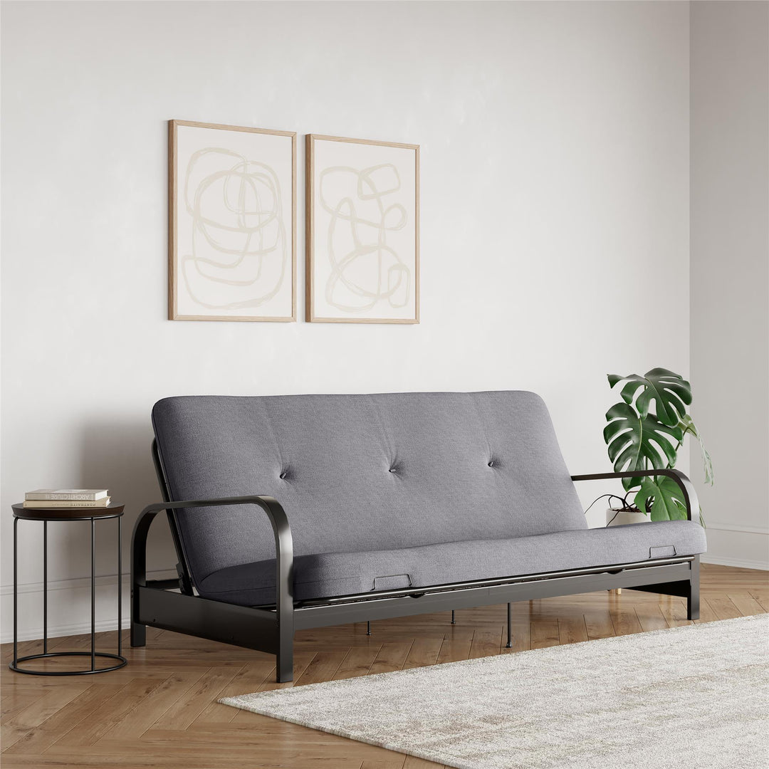 Caddie 6 Inch Thermobonded High Density Polyester Fill Futon Mattress - Light Gray - Full