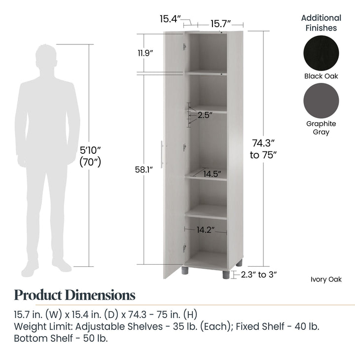 Utility cabinet with sleek design -  Graphite Grey