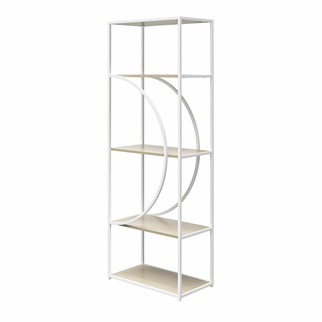 Memphis-inspired chic Strafford shelving unit - Pale Oak