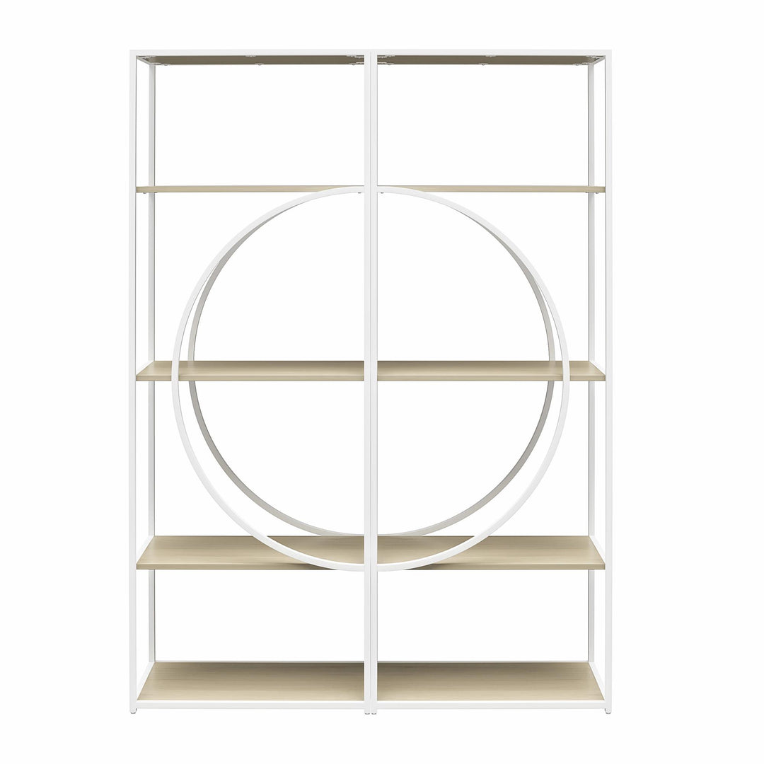 Trending Memphis design bookcase showcase - Pale Oak