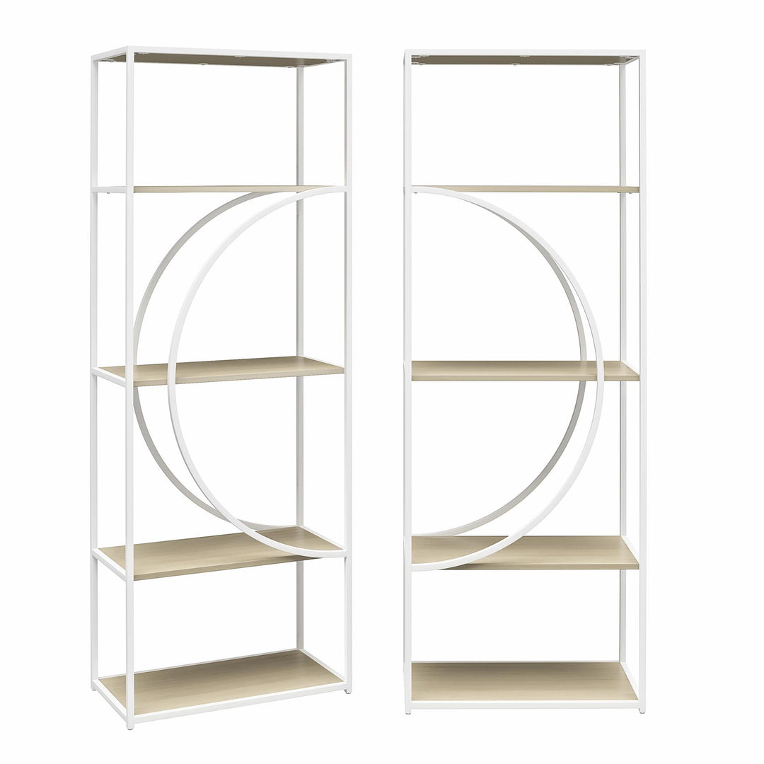 Living space elegance: Strafford open shelves - Pale Oak