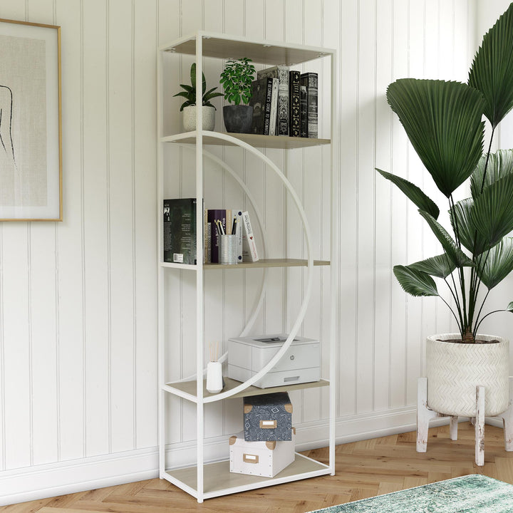 memphis design inspired bookcase - Pale Oak