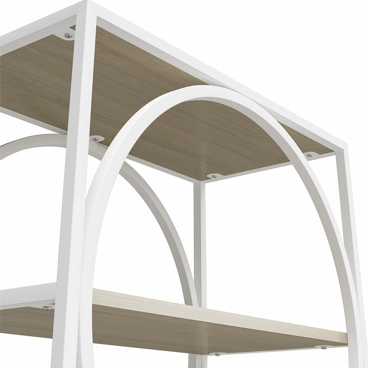 Decorative accent table with tiered shelves - Pale Oak