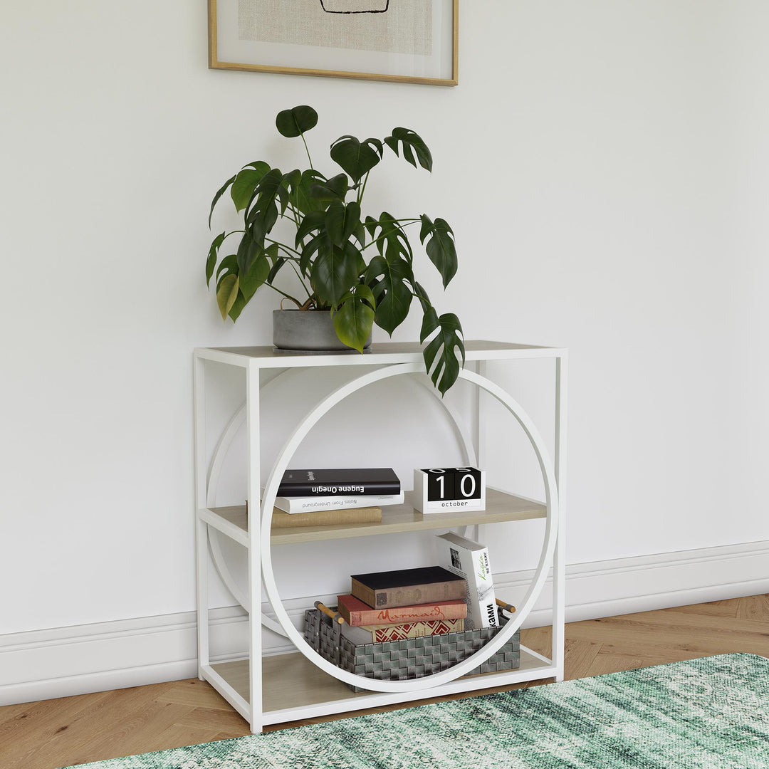 Strafford Accent Table: 4-tiered design - Pale Oak