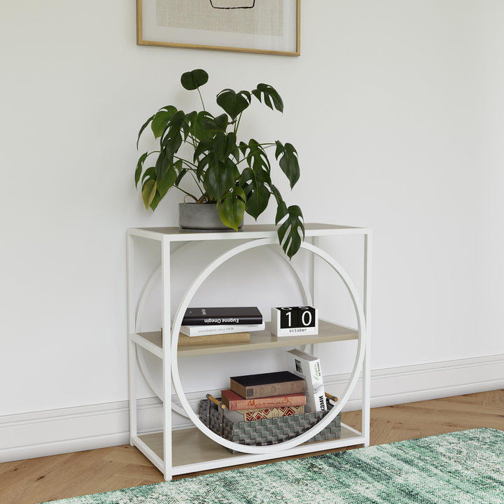Strafford Accent Table: 4-tiered design - Pale Oak