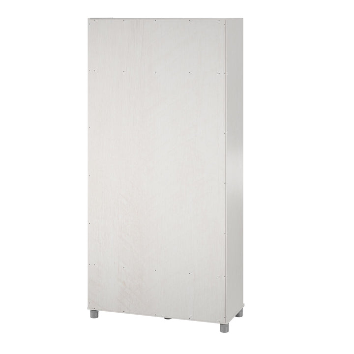 Camberly 36 Inch Wide Mudroom Storage Cabinet with Clothing Rod - Ivory Oak