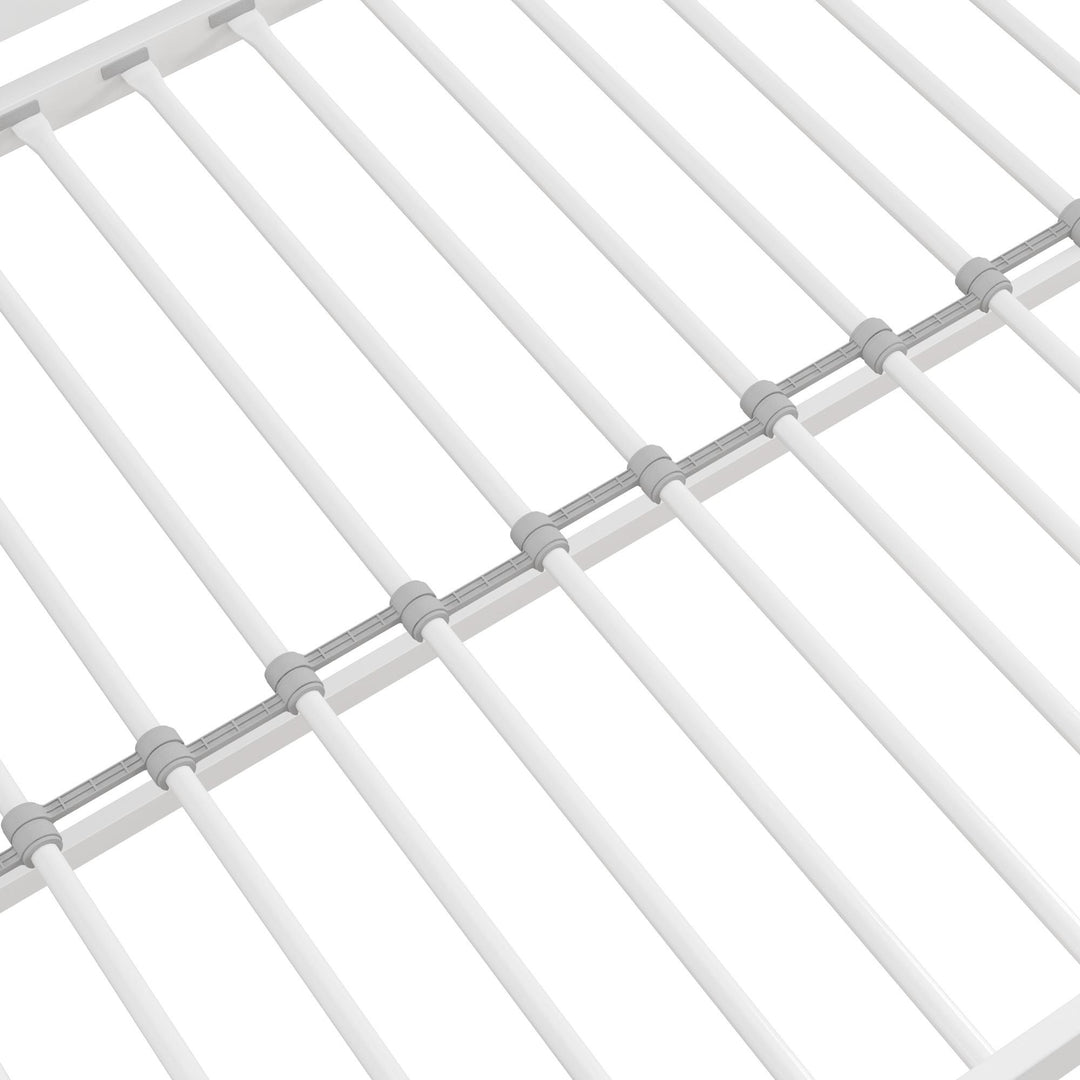 Miles Metal Junior Twin Loft Bed with Integrated Ladder - White - Twin