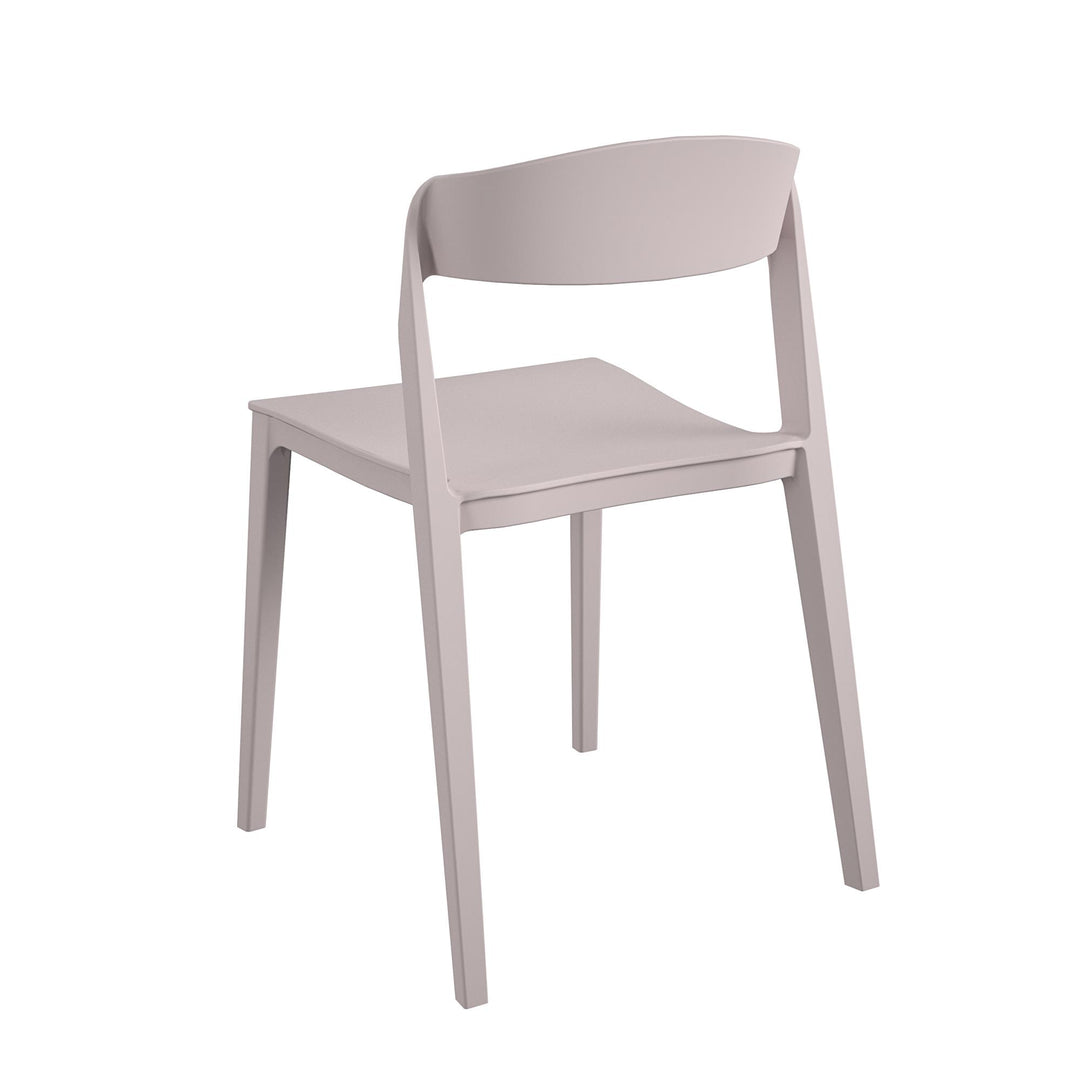 Outdoor/Indoor Chair with Resin Ribbon Back -  Pale Pink 