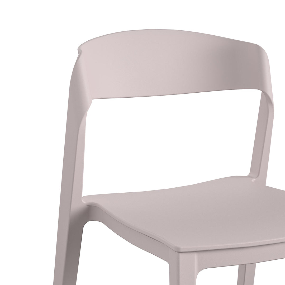 Resin Chair with Ribbon Back for Outdoor/Indoor -  Pale Pink 