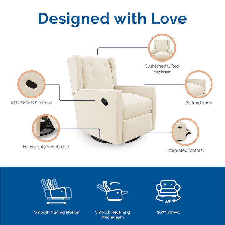 Best Mikayla Recliner Chair -  White