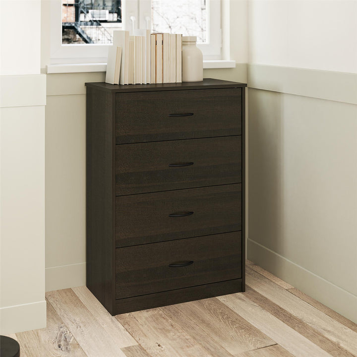 Aesthetic wooden dresser with ample storage space - Espresso