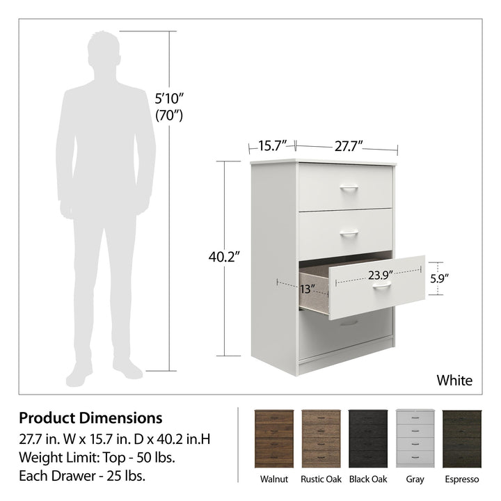 Sustainable furniture choice: Heritage 4 Drawer Dresser - Rustic Oak