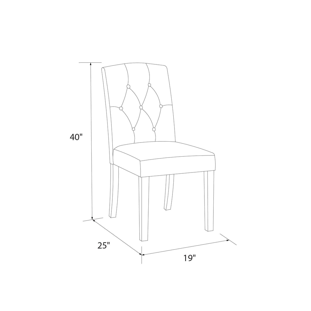 Emilia Upholstered Tufted Dining Chair - Grey Linen