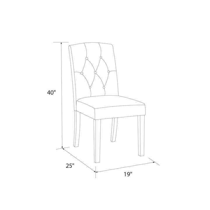 Emilia Upholstered Tufted Dining Chair - Grey Linen