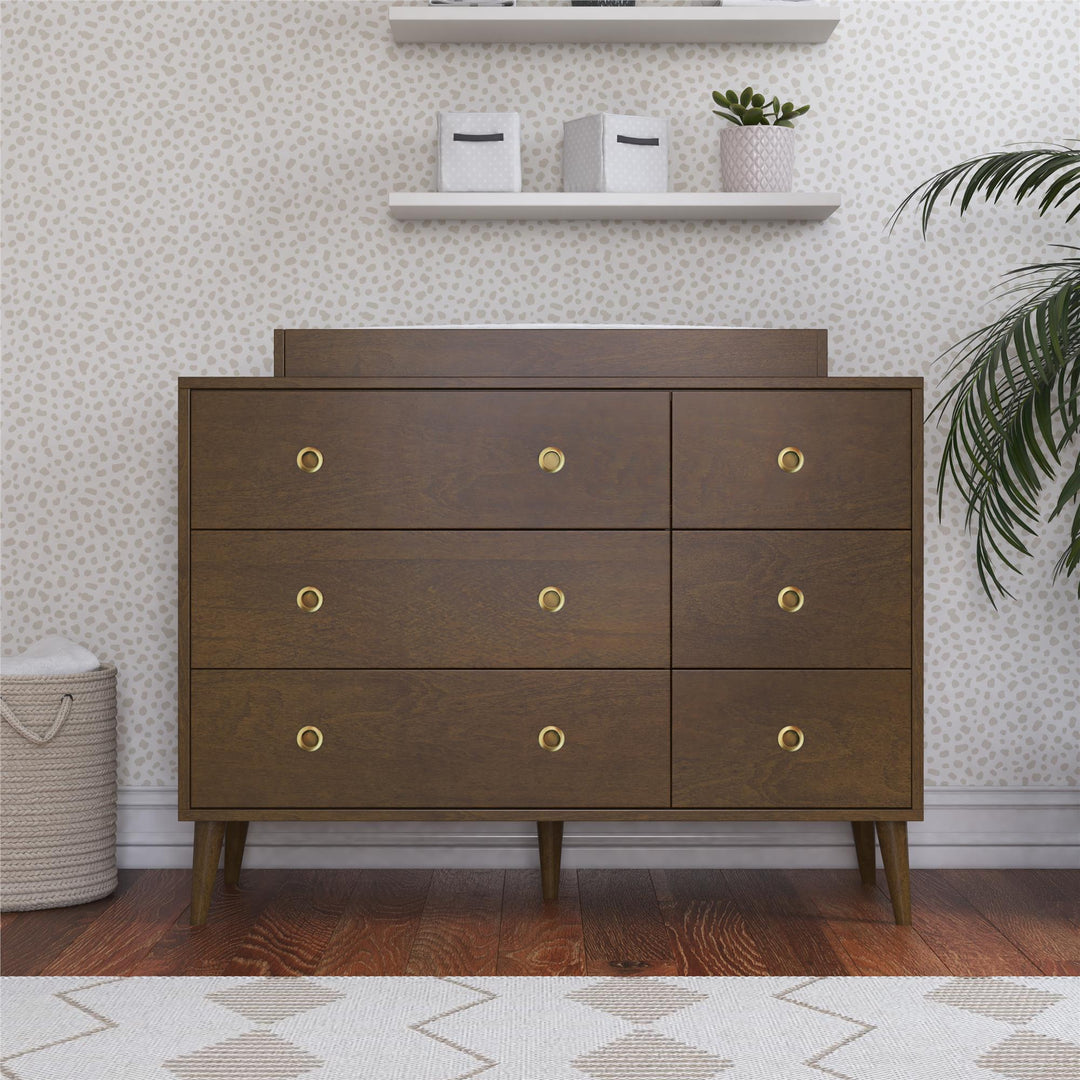 Harper 6-Drawer Storage Dresser - Walnut