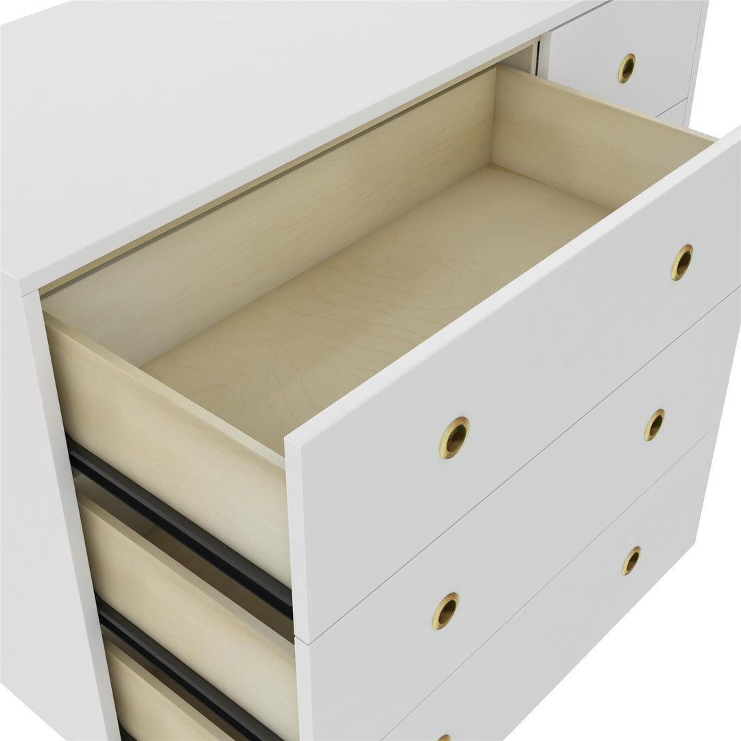 Harper 6-Drawer Storage Dresser - White