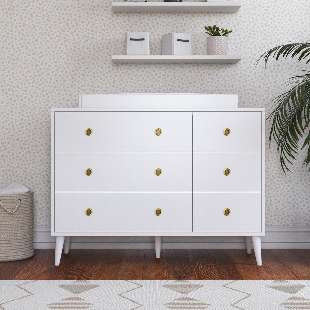 Harper 6-Drawer Storage Dresser - White