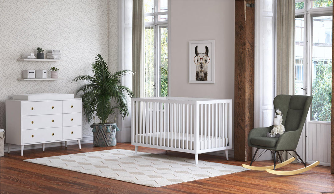 Harper 6-Drawer Storage Dresser - White