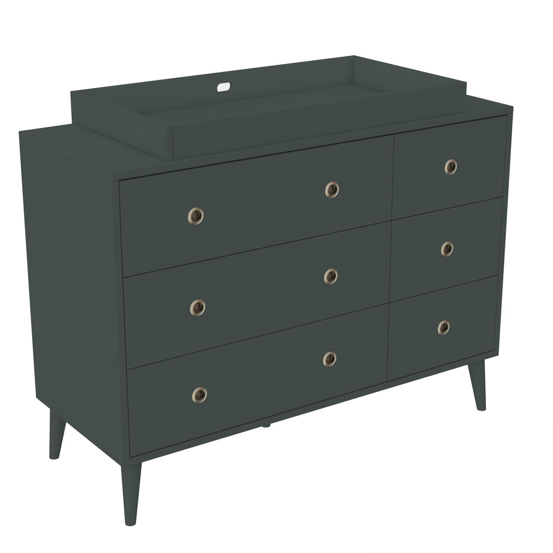 Harper 6 Drawer Storage Dresser - Olive 