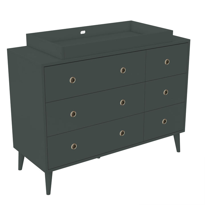 Harper 6 Drawer Storage Dresser - Olive 