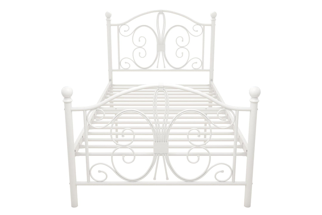 Bombay Victorian Metal Bed -  White  -  Twin