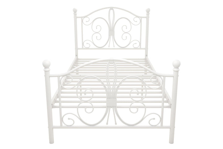 Bombay Victorian Metal Bed -  White  -  Twin