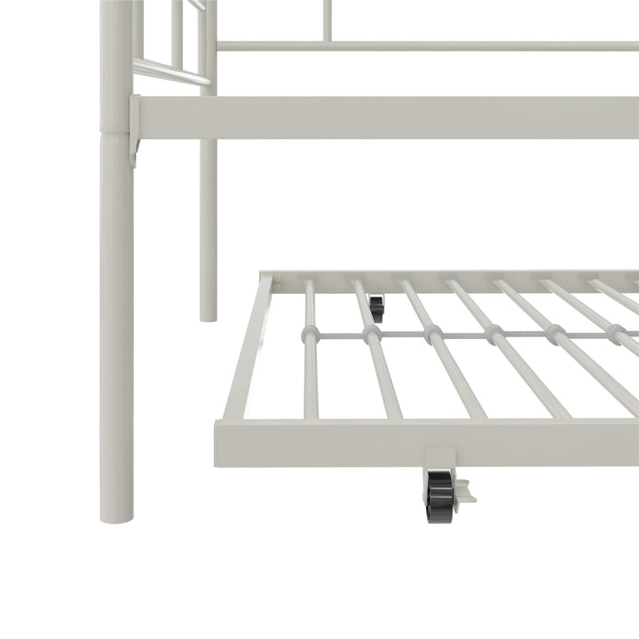 Praxis Metal Daybed with Trundle - White - Twin