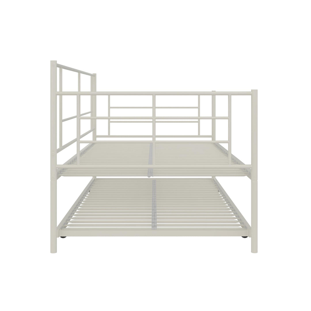 Praxis Metal Daybed with Trundle - White - Twin