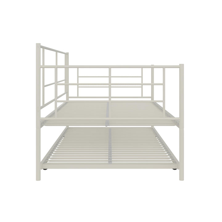 Praxis Metal Daybed with Trundle - White - Twin