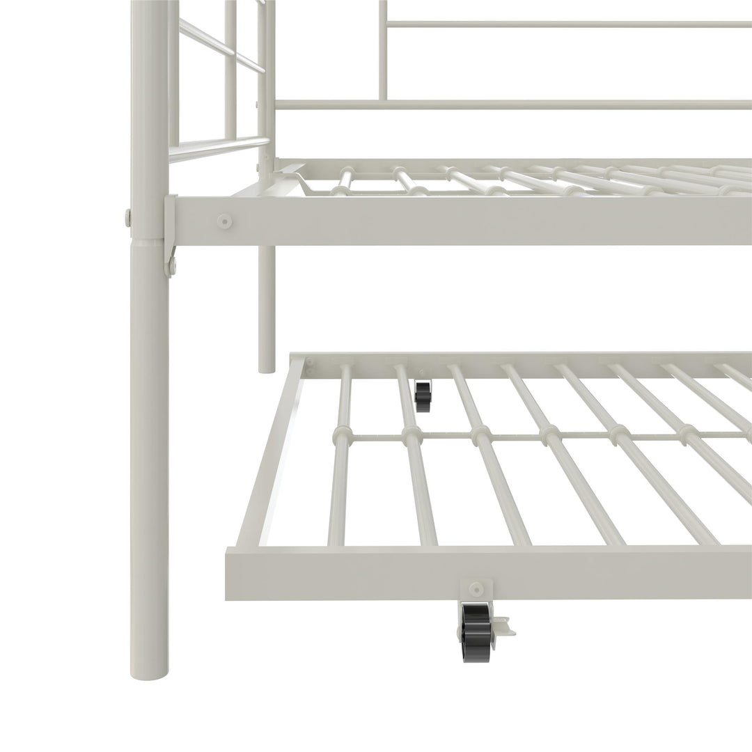 Praxis Metal Daybed with Trundle - White - Full