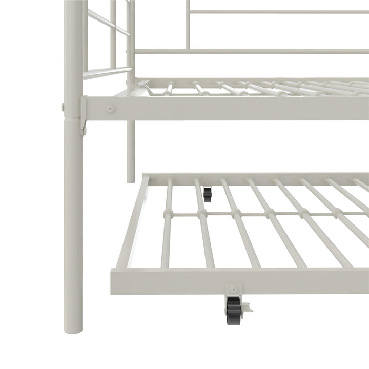 Praxis Metal Daybed with Trundle - White - Full